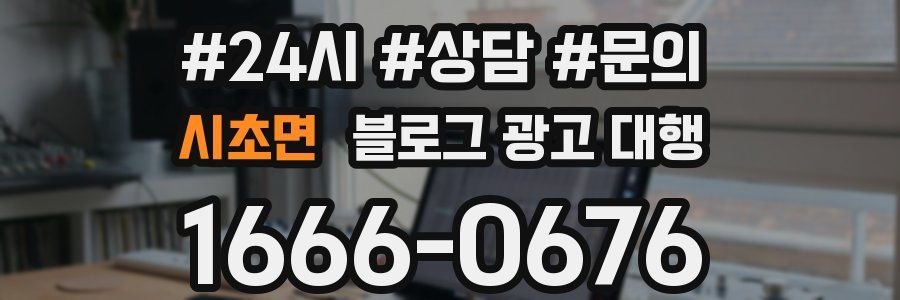 시초면 블로그 광고 대행