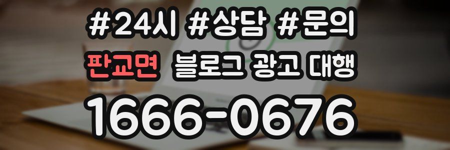 판교면 블로그 광고 대행