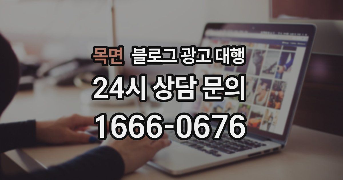 목면 블로그 광고 대행
