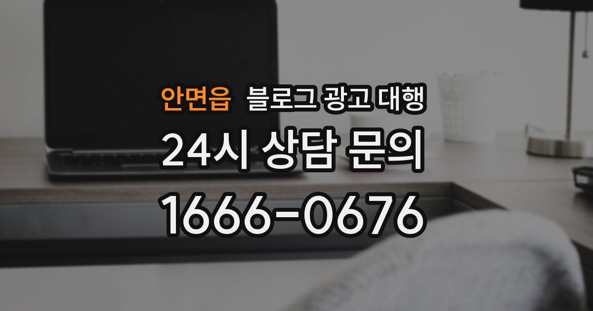 안면읍 블로그 광고 대행