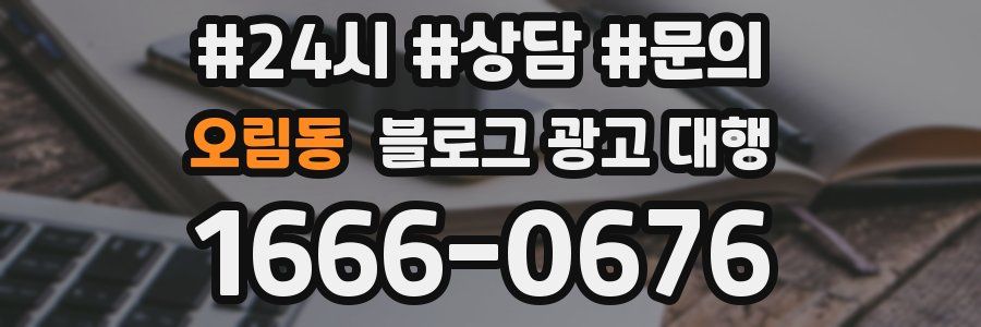 오림동 블로그 광고 대행