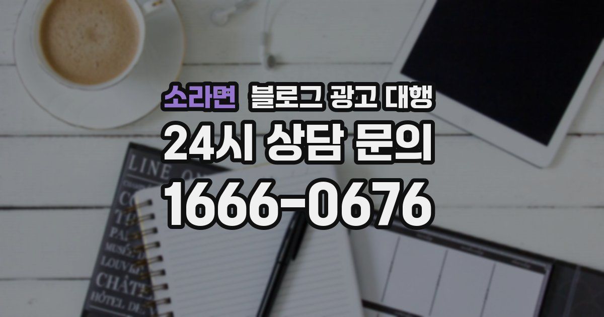 소라면 블로그 광고 대행