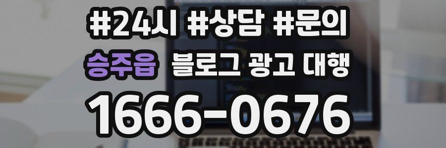 승주읍 블로그 광고 대행