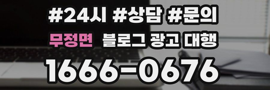 무정면 블로그 광고 대행