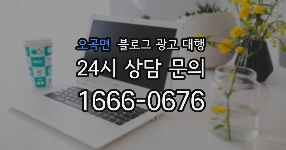 오곡면 블로그 광고 대행