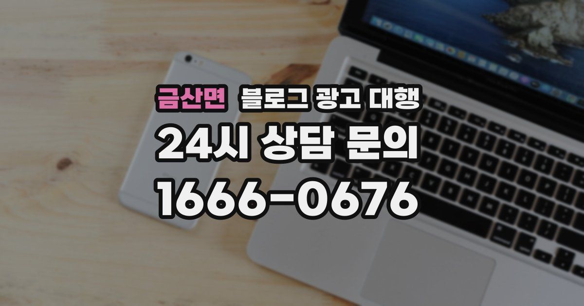금산면 블로그 광고 대행