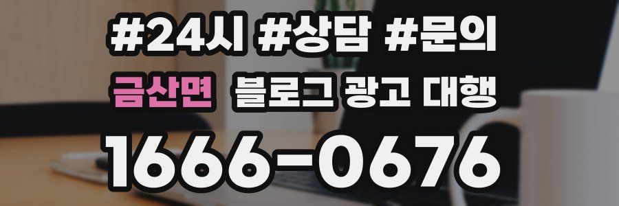 금산면 블로그 광고 대행