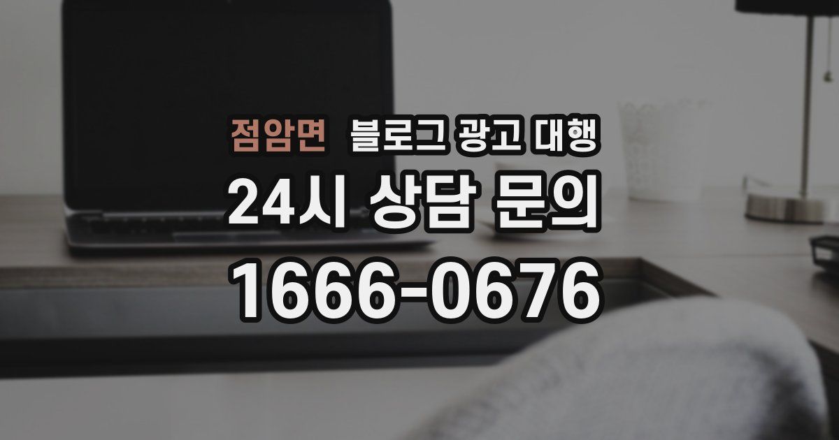 점암면 블로그 광고 대행