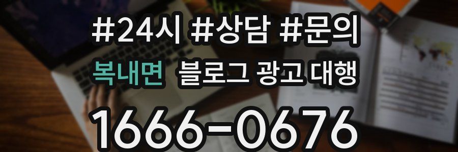 복내면 블로그 광고 대행