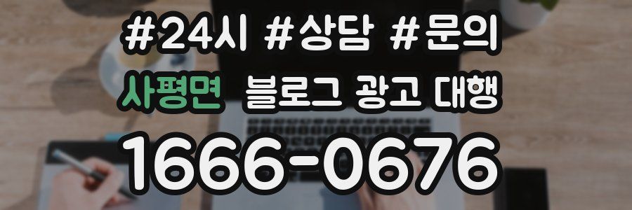 사평면 블로그 광고 대행