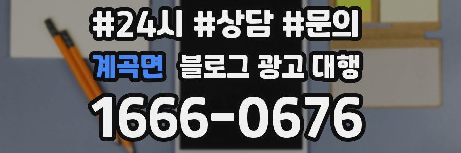 계곡면 블로그 광고 대행