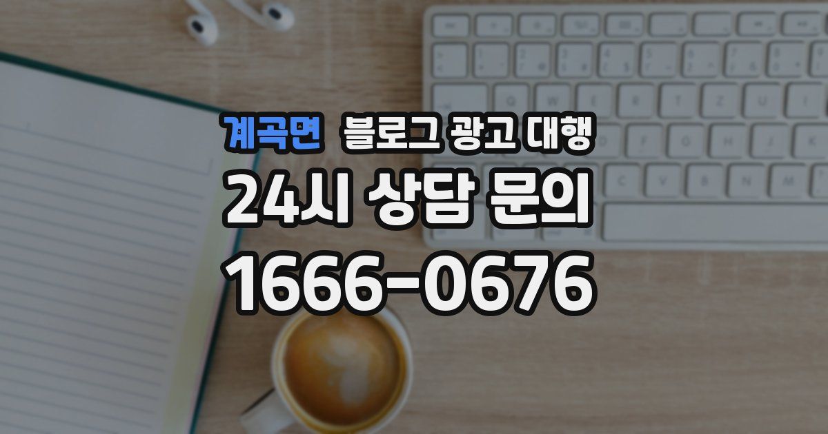 계곡면 블로그 광고 대행