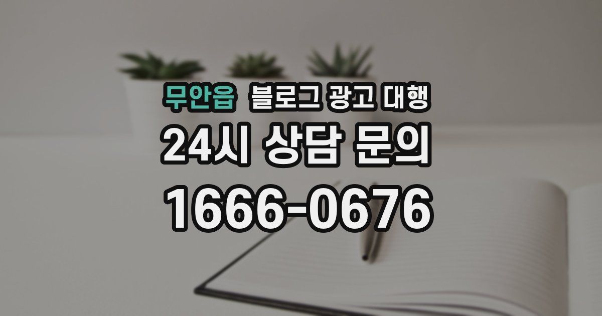 무안읍 블로그 광고 대행