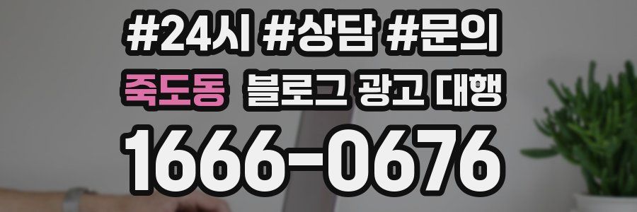 죽도동 블로그 광고 대행
