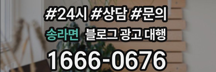 송라면 블로그 광고 대행