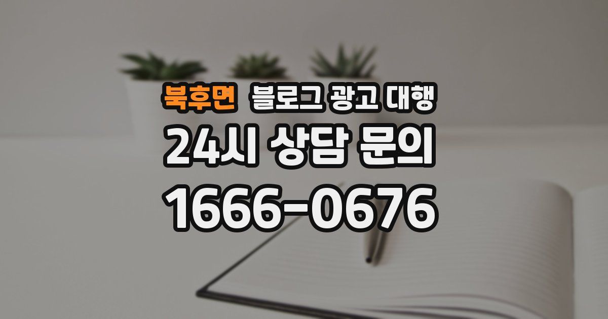 북후면 블로그 광고 대행