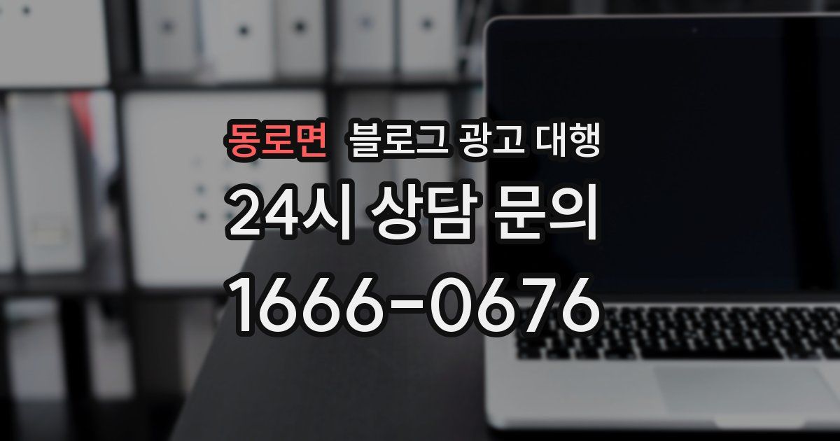 동로면 블로그 광고 대행