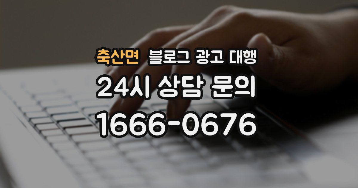축산면 블로그 광고 대행