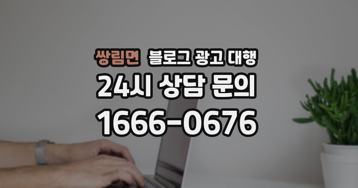 쌍림면 블로그 광고 대행