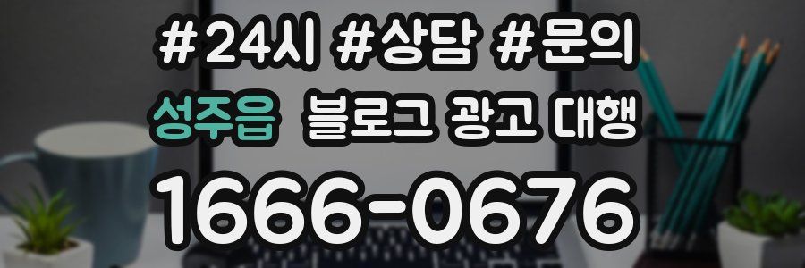 성주읍 블로그 광고 대행