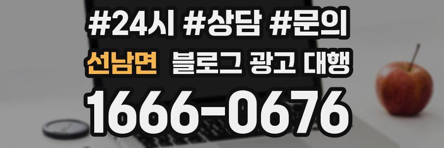 선남면 블로그 광고 대행