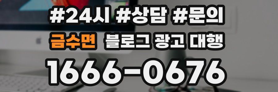 금수면 블로그 광고 대행