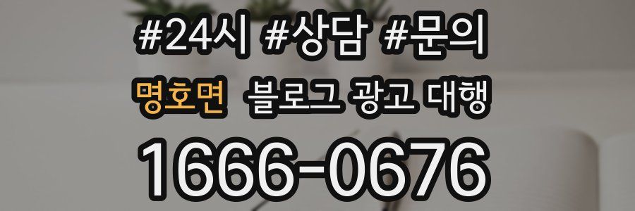 명호면 블로그 광고 대행