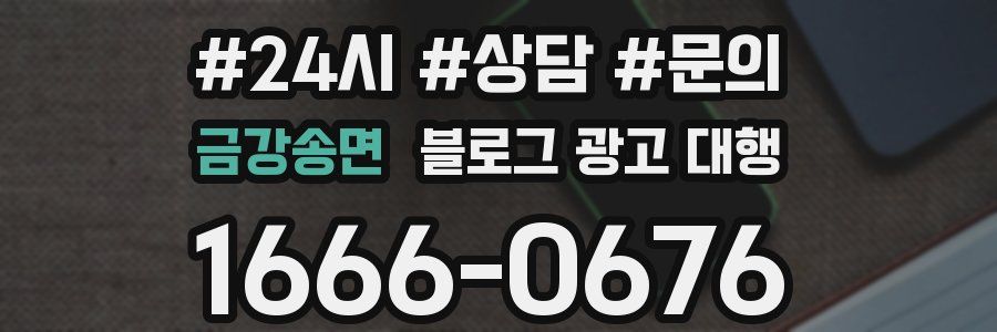 금강송면 블로그 광고 대행