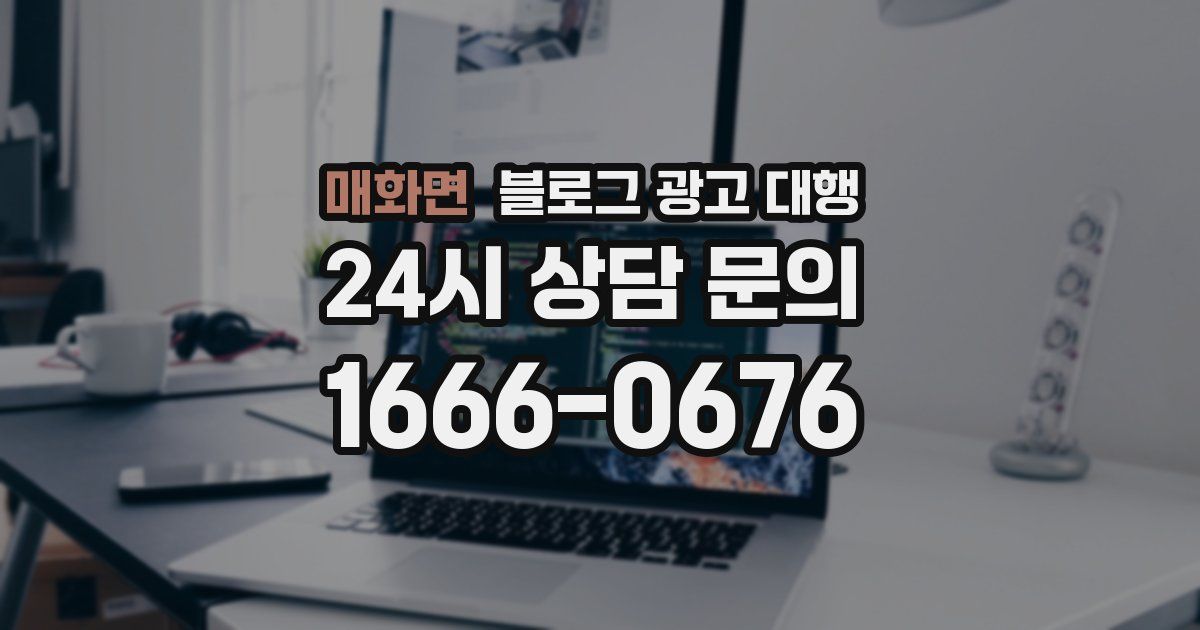 매화면 블로그 광고 대행