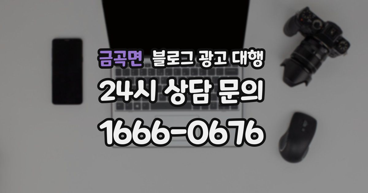 금곡면 블로그 광고 대행