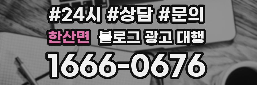 한산면 블로그 광고 대행