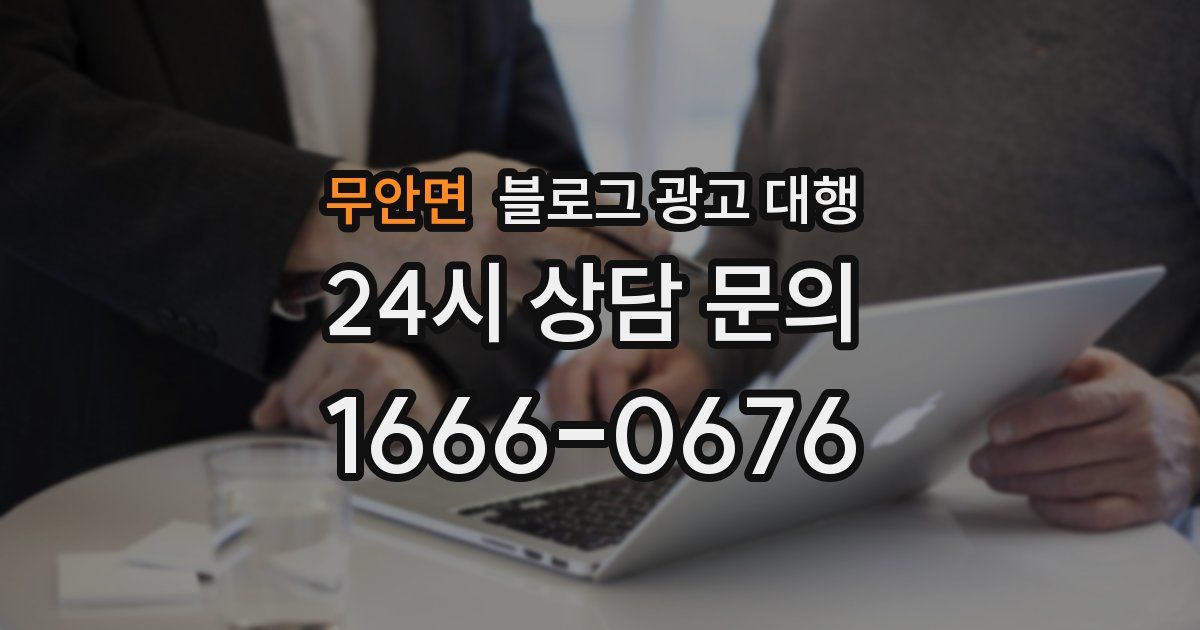 무안면 블로그 광고 대행