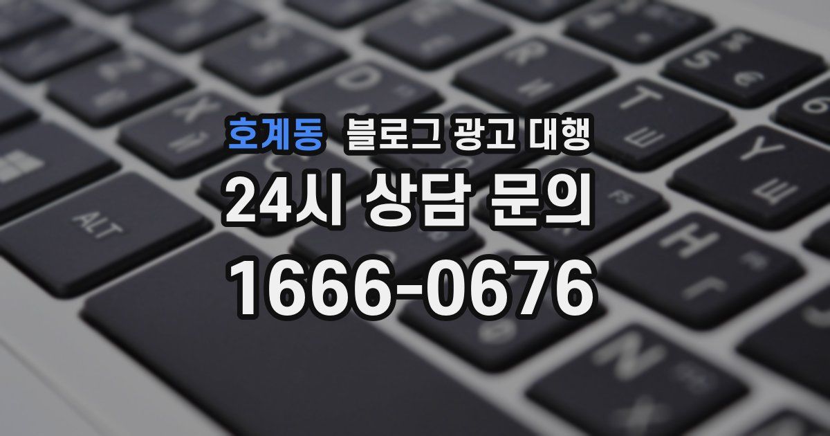 호계동 블로그 광고 대행