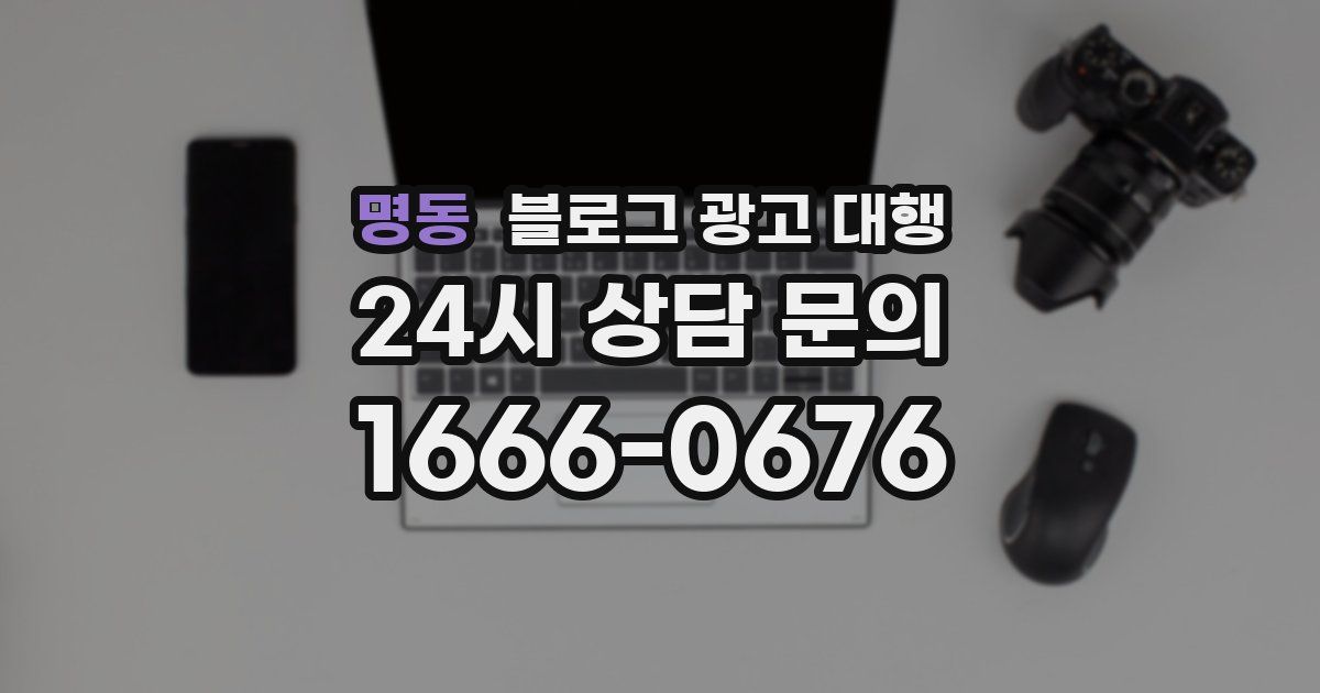 명동 블로그 광고 대행