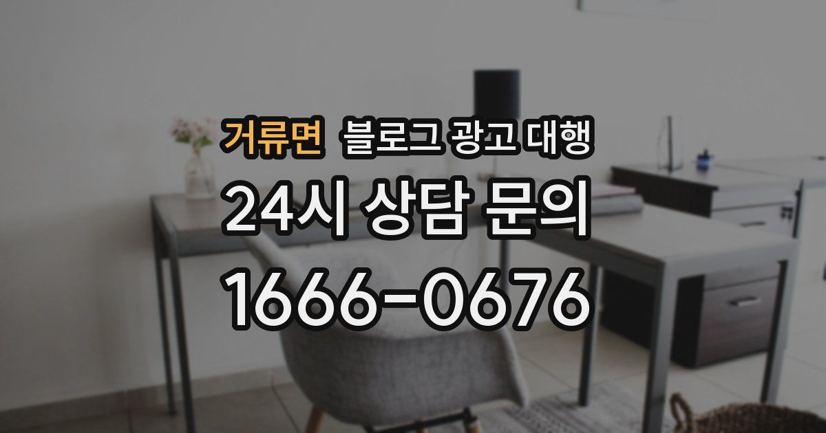 거류면 블로그 광고 대행