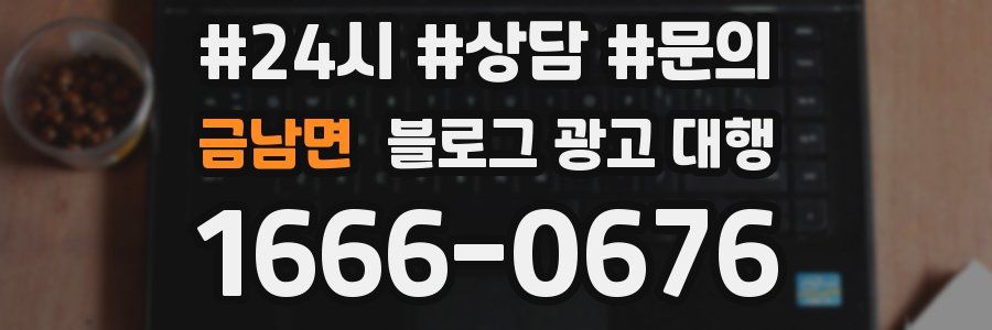 금남면 블로그 광고 대행
