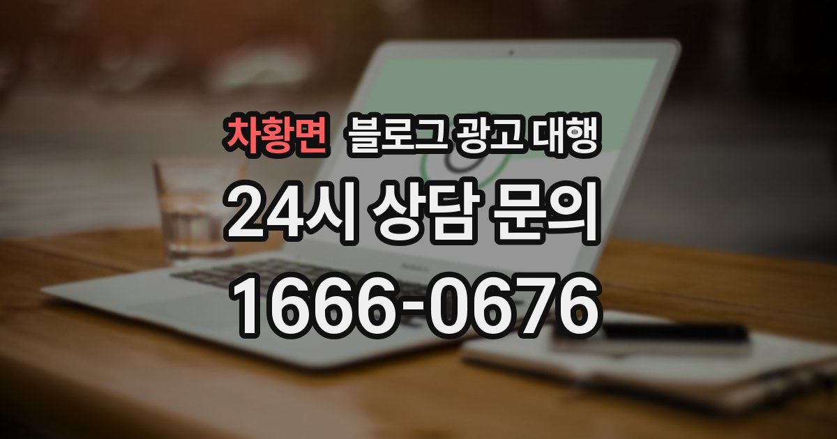 차황면 블로그 광고 대행