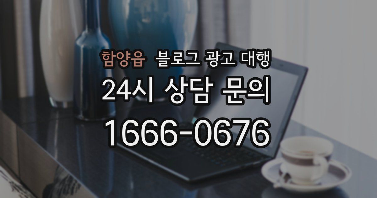 함양읍 블로그 광고 대행