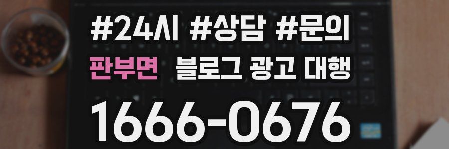 판부면 블로그 광고 대행