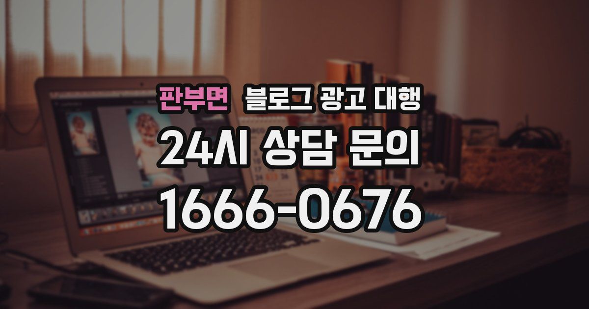 판부면 블로그 광고 대행