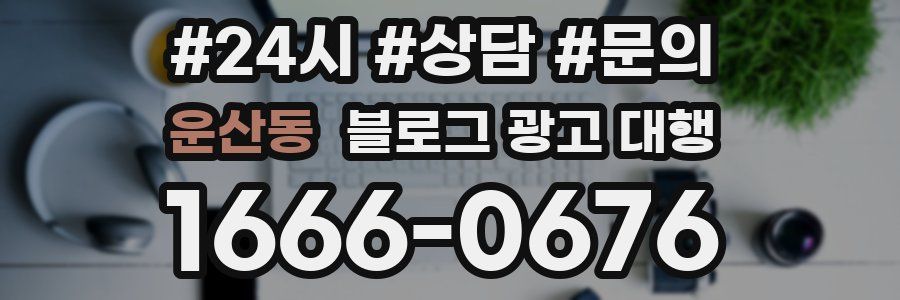운산동 블로그 광고 대행