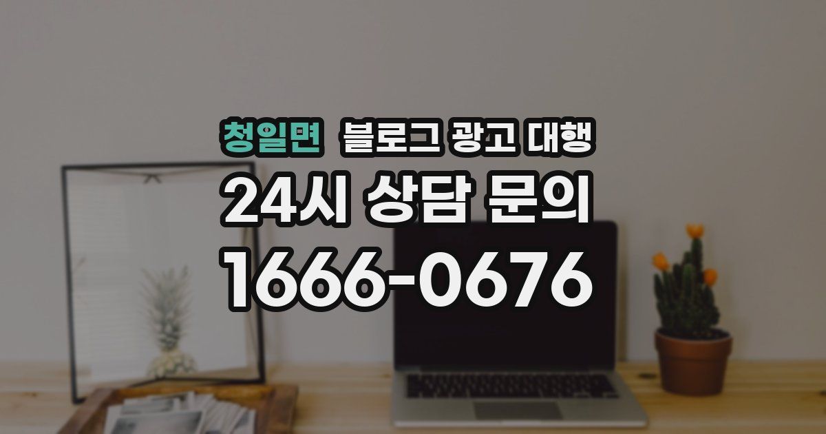 청일면 블로그 광고 대행