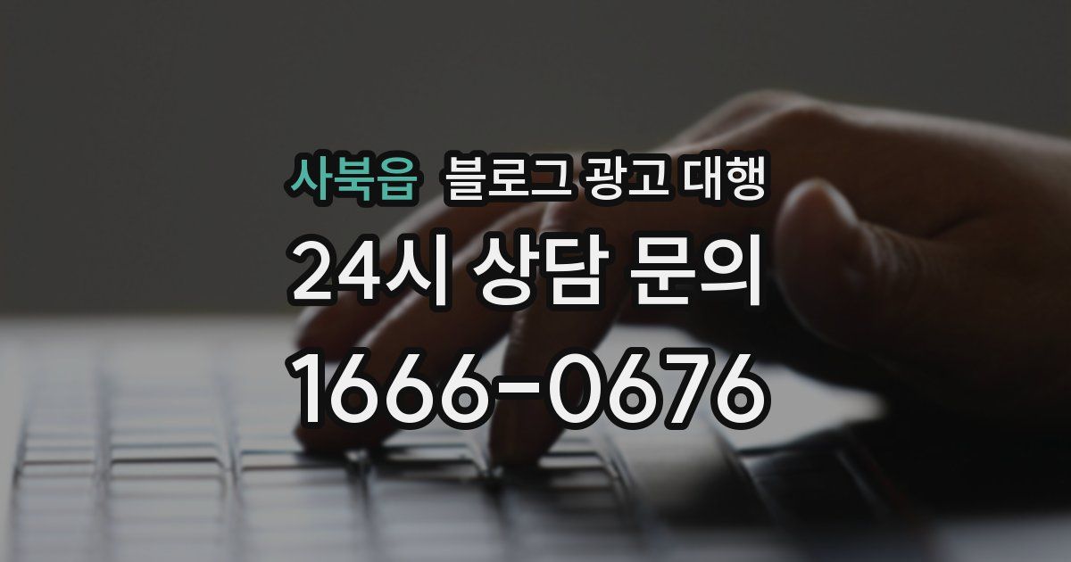 사북읍 블로그 광고 대행