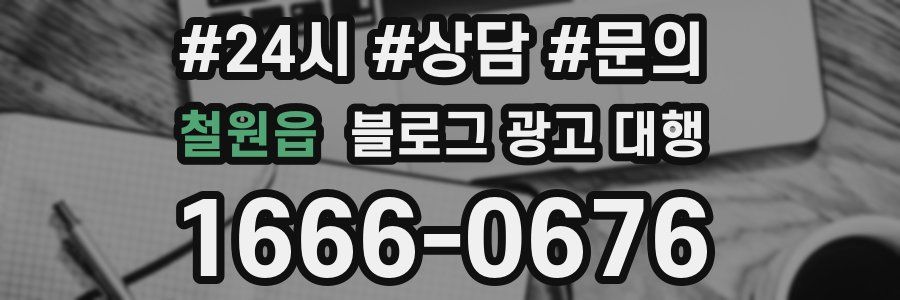 철원읍 블로그 광고 대행