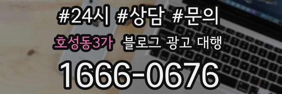 호성동3가 블로그 광고 대행