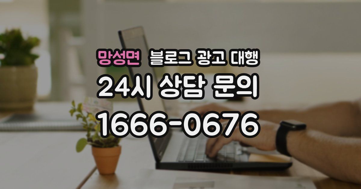 망성면 블로그 광고 대행