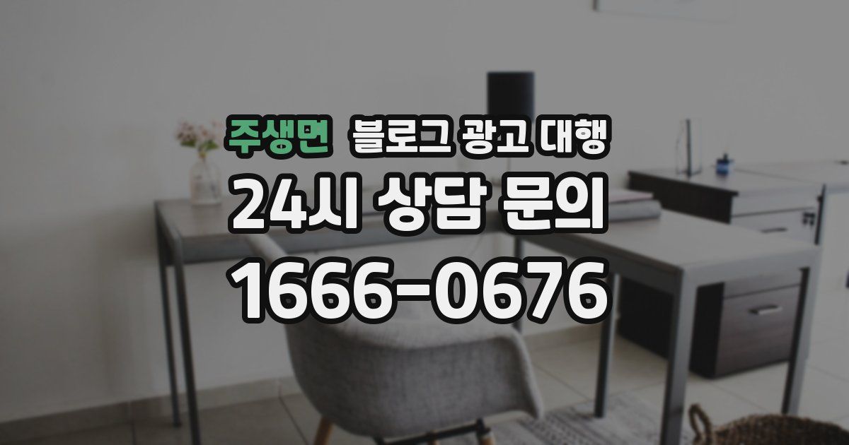 주생면 블로그 광고 대행