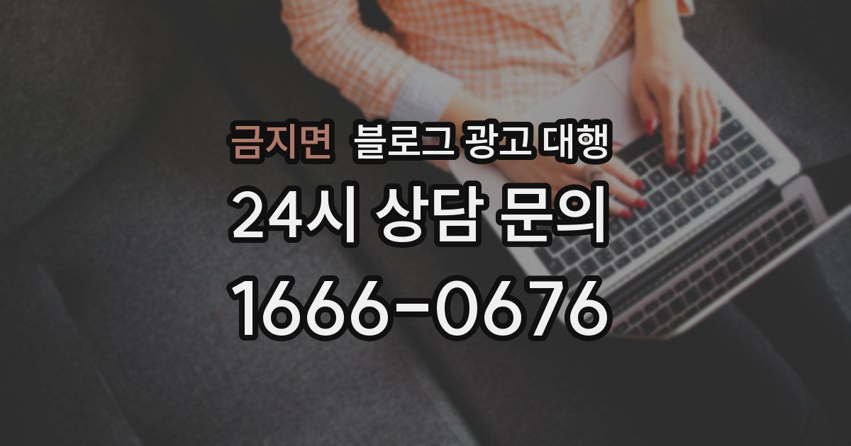 금지면 블로그 광고 대행