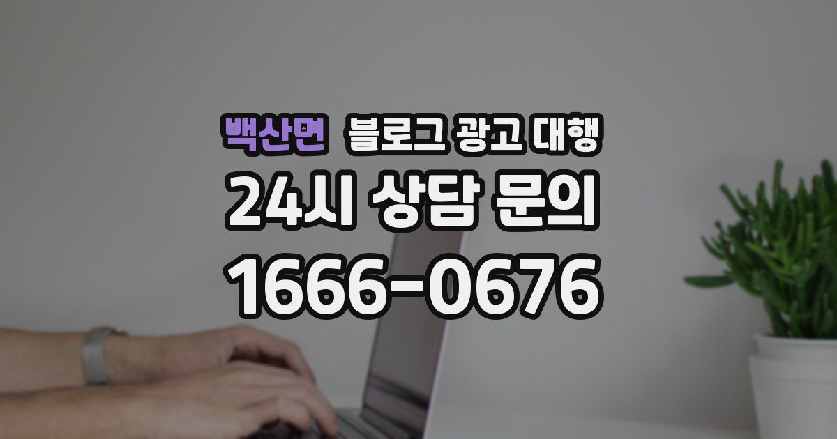 백산면 블로그 광고 대행