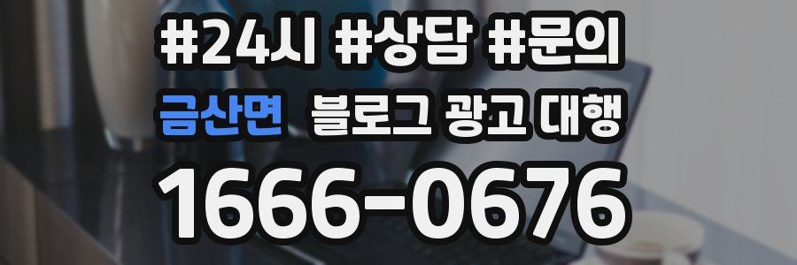 금산면 블로그 광고 대행